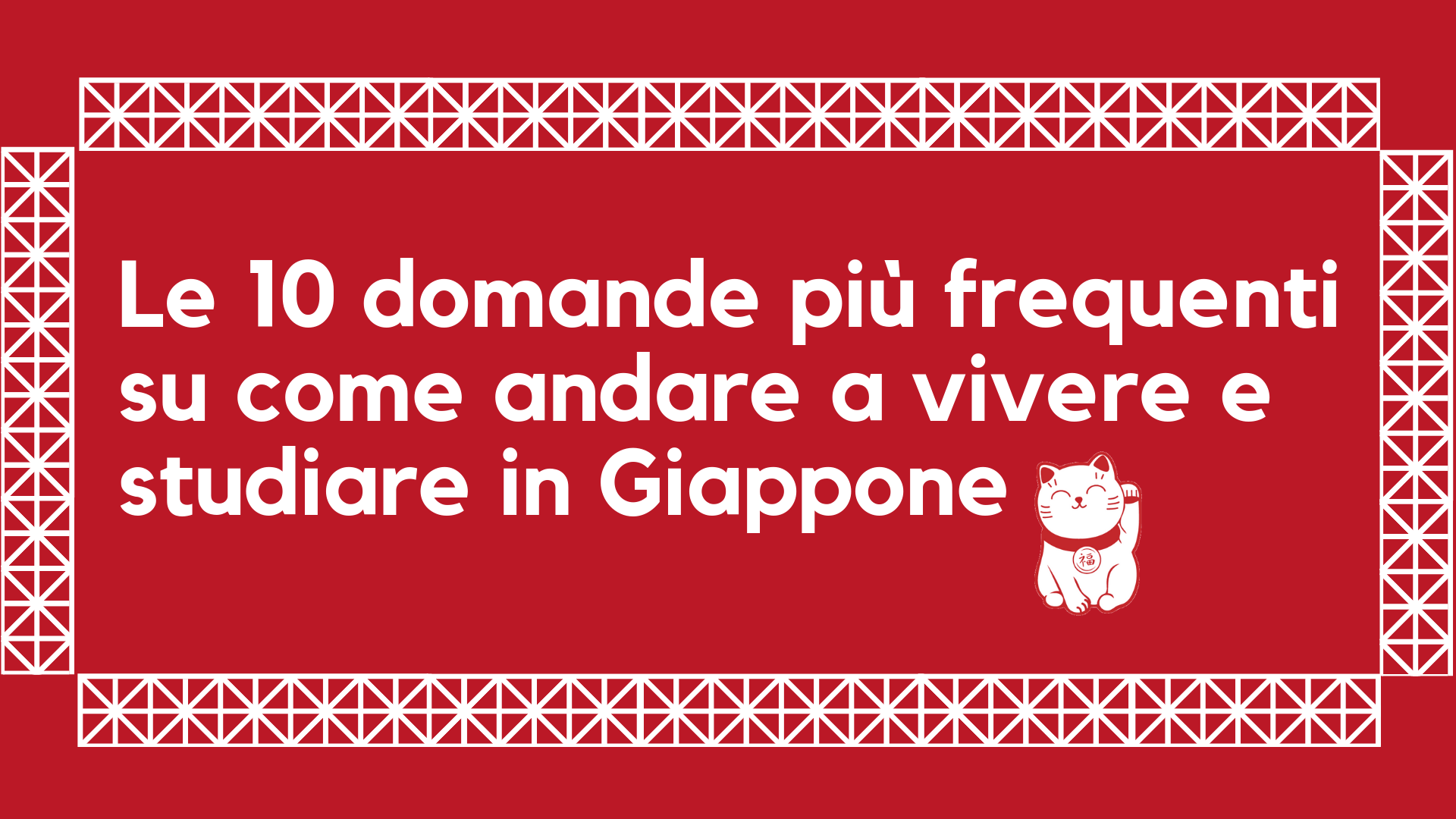 andare a vivere e studiare in Giappone