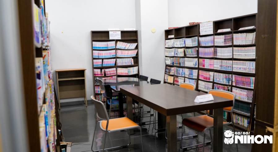 Library at a Japanese language school