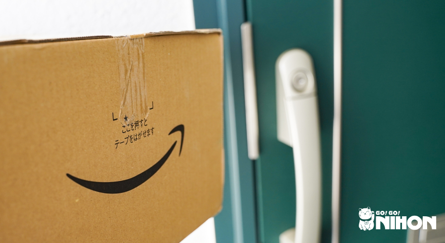 Amazon package being delivered