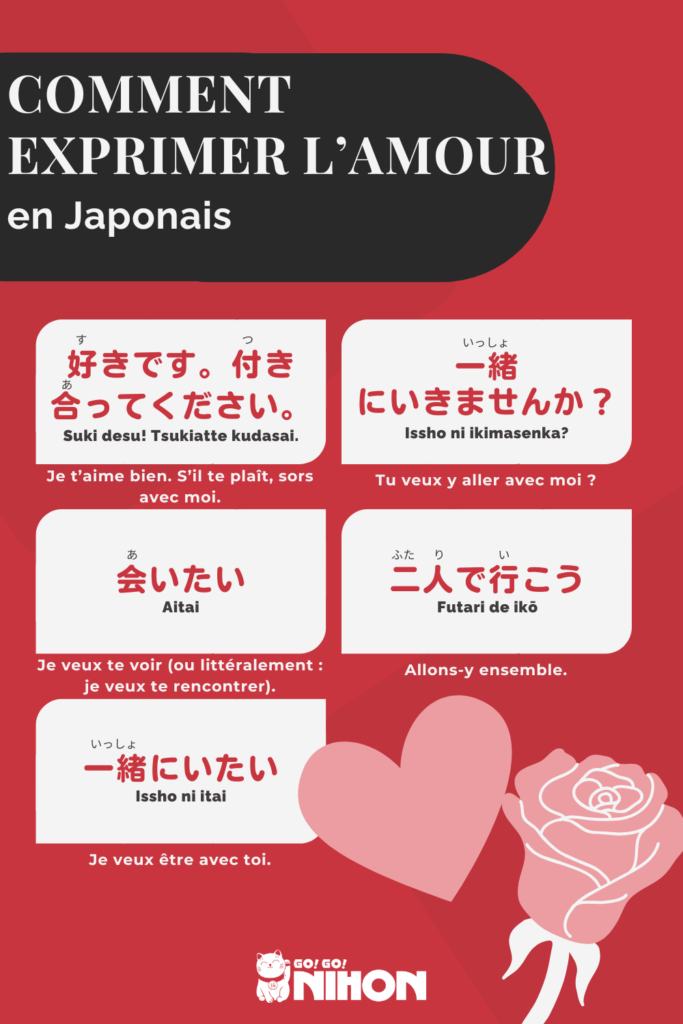 Comment exprimer l'amour en Japonais