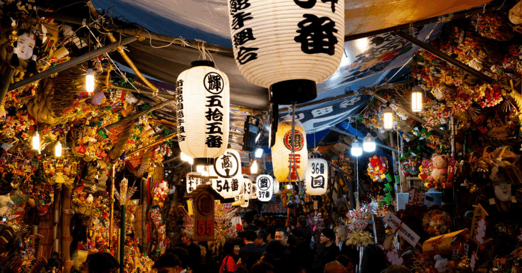 tori no ichi festival booth