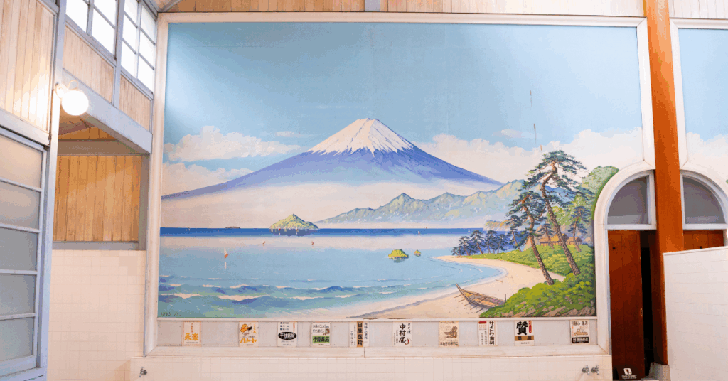 mount fuji image in onsen