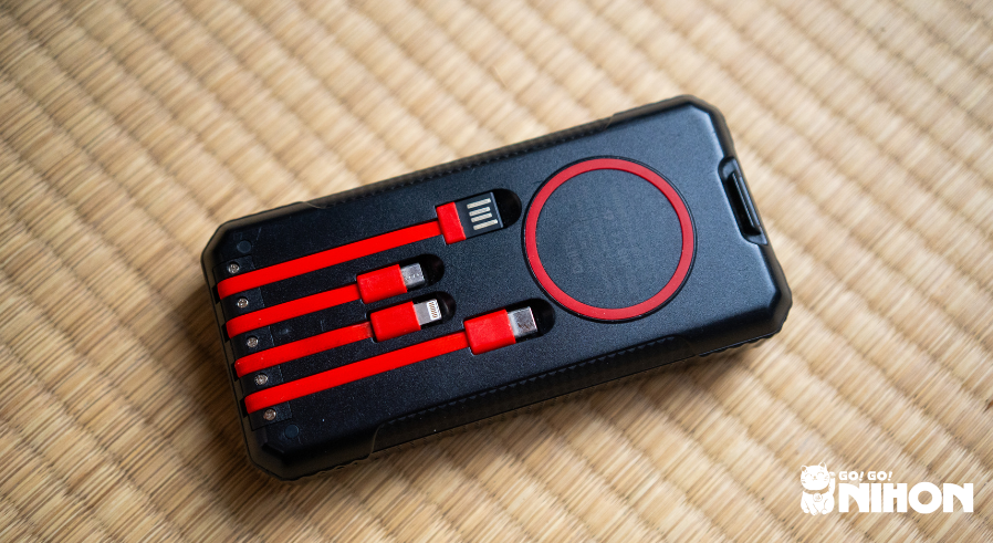 black and red power bank