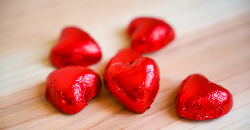 red chocolate hearts