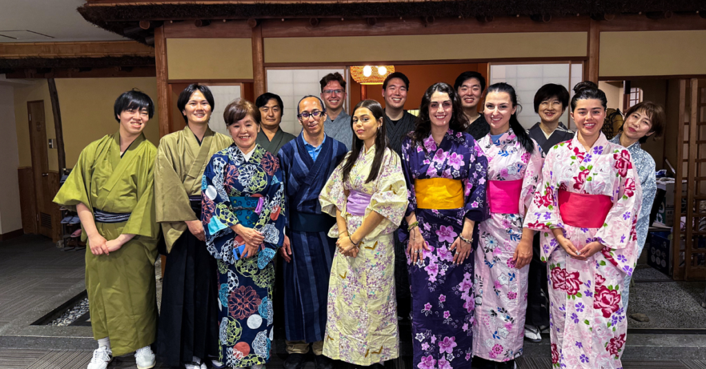 Study Trip group at a tea ceremony