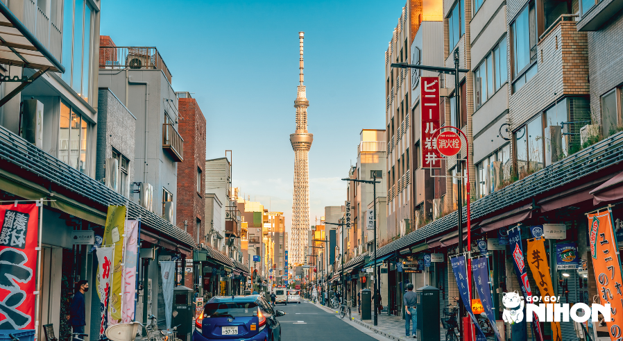 View of Tokyo Skytree from the street