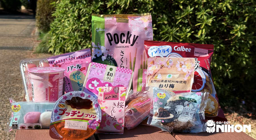an array of different sakura snacks