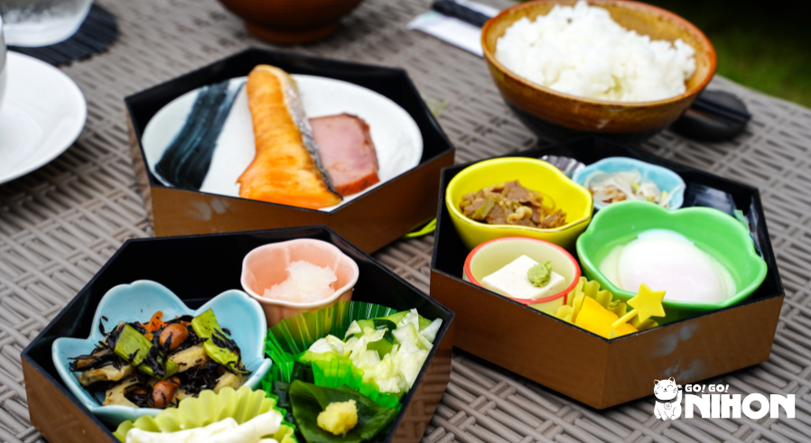 Various Japanese food dishes