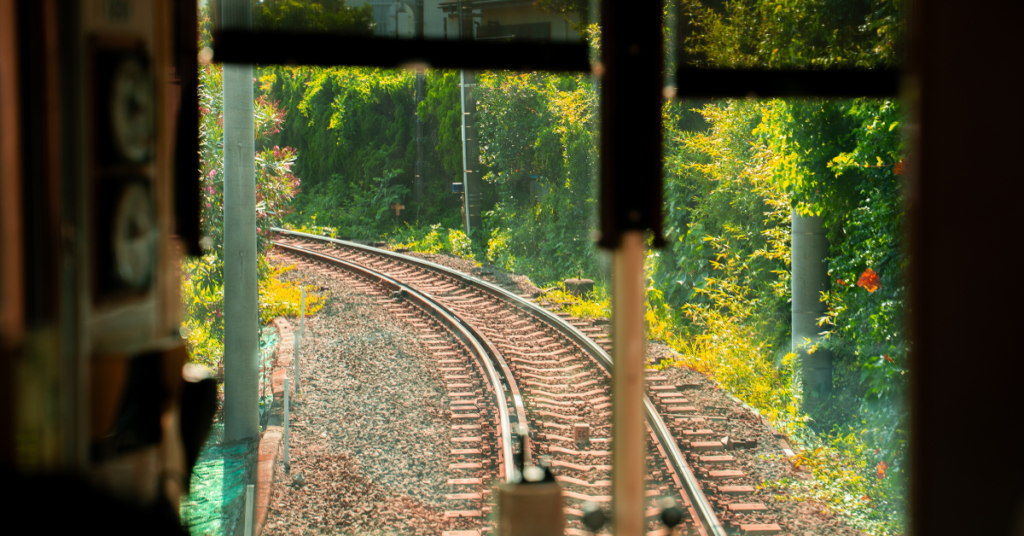 train tracks in the countryside