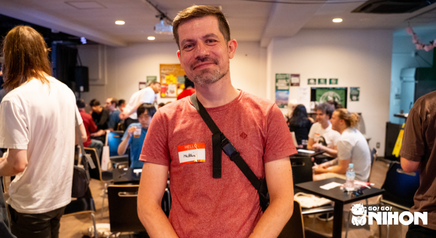 Matthias, a language student from Germany, who is studying Japanese in Japan