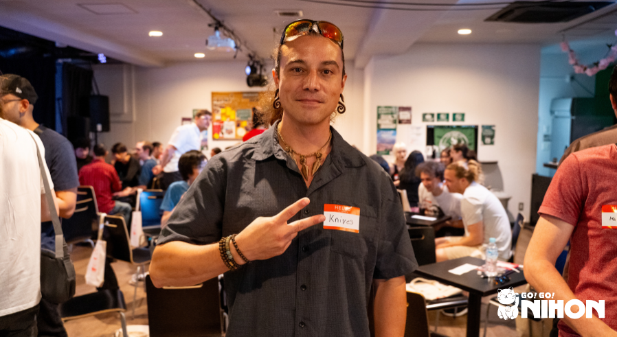 Knives, a language student from the US, who is studying Japanese in Japan
